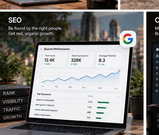 Illustrative search visibility concept