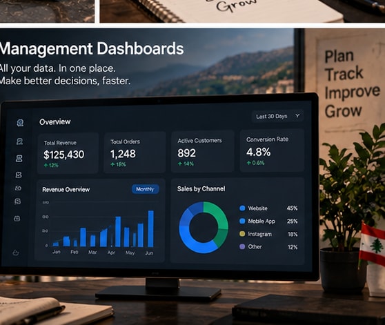 Illustrative management dashboards concept